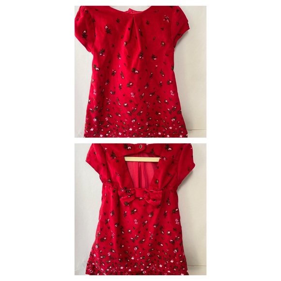 Old Navy girls velvet dress w/ roses. - Picture 2 of 3
